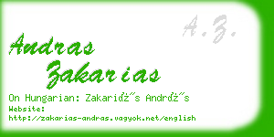 andras zakarias business card